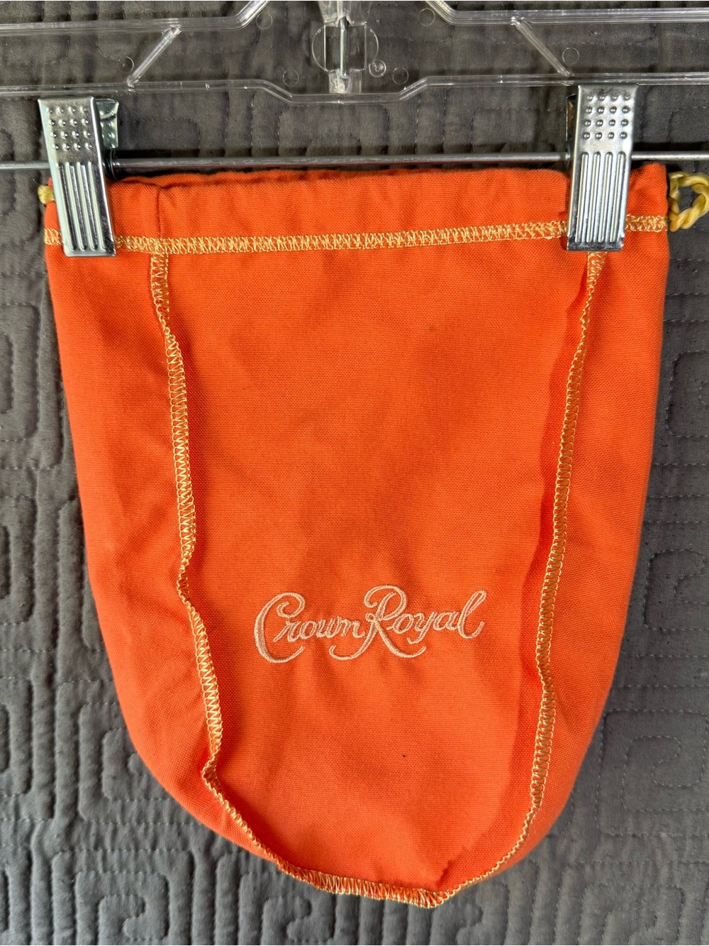 Crown Royal Peach Orange Drawstring Bag 750ml Empty  Felt Sack Pouch